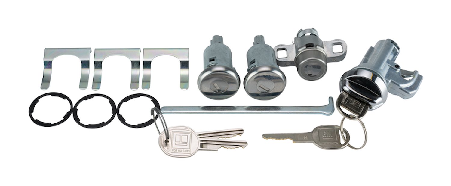Door, Trunk & Glovebox Lock Set for 1970-1973 Chevrolet Camaro with Long Shaft Cylinders [Oval Style GM]