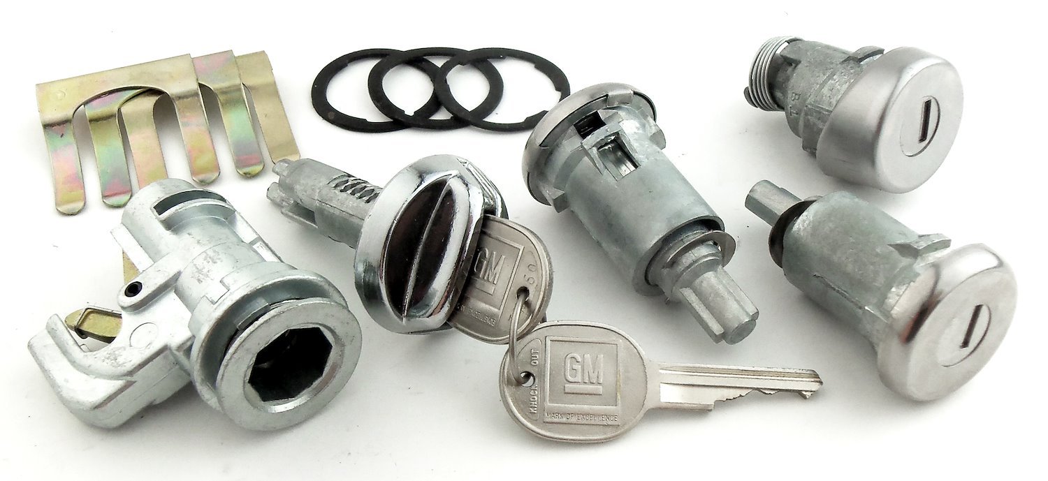 Door, Trunk & Glovebox Lock Set for 1978 Chevrolet Camaro With Long Shaft Cylinders [Oval Style GM Keys]