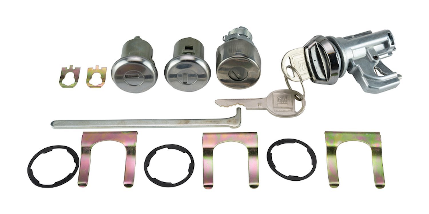 Door, Trunk & Glovebox Lock Set for 1979-1981 Chevrolet Camaro With Medium Shaft Cylinders [Oval Style GM Keys]