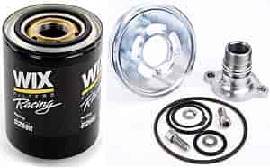 High Flow Oil Filter Adapter Kit w/ Filter Fits: Most Small Block Chevy Engines (68-92 L98)