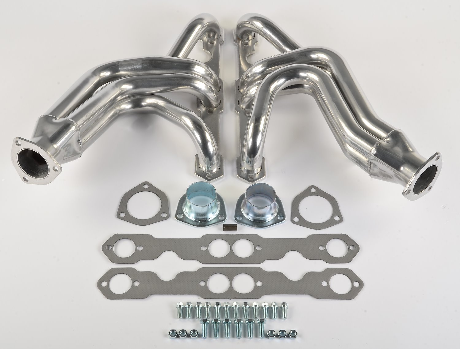 Metallic Ceramic Coated Shorty Style Headers for 1955-1982 Small Block Chevy Passenger Car [1-5/8 in. Primary Tubes]