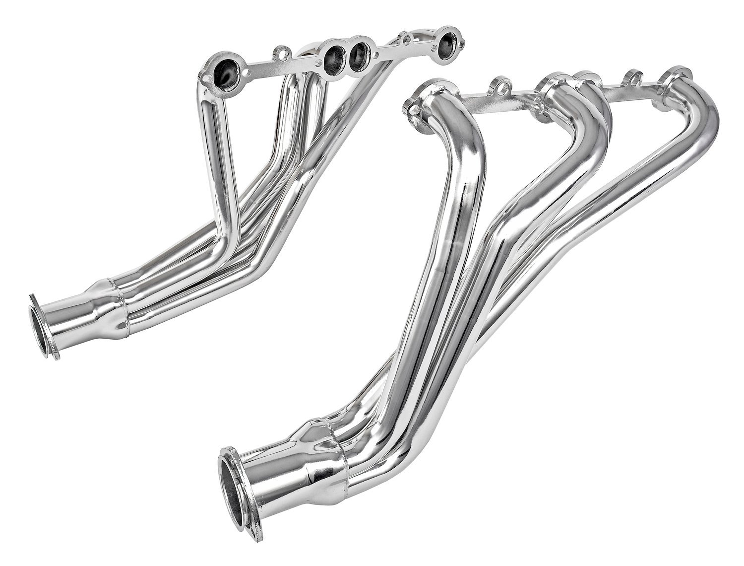 Stainless Steel Long Tube Headers for 1966-1991 GM Truck with Small Block Chevy 265-400 ci [Silver Ceramic Finish]
