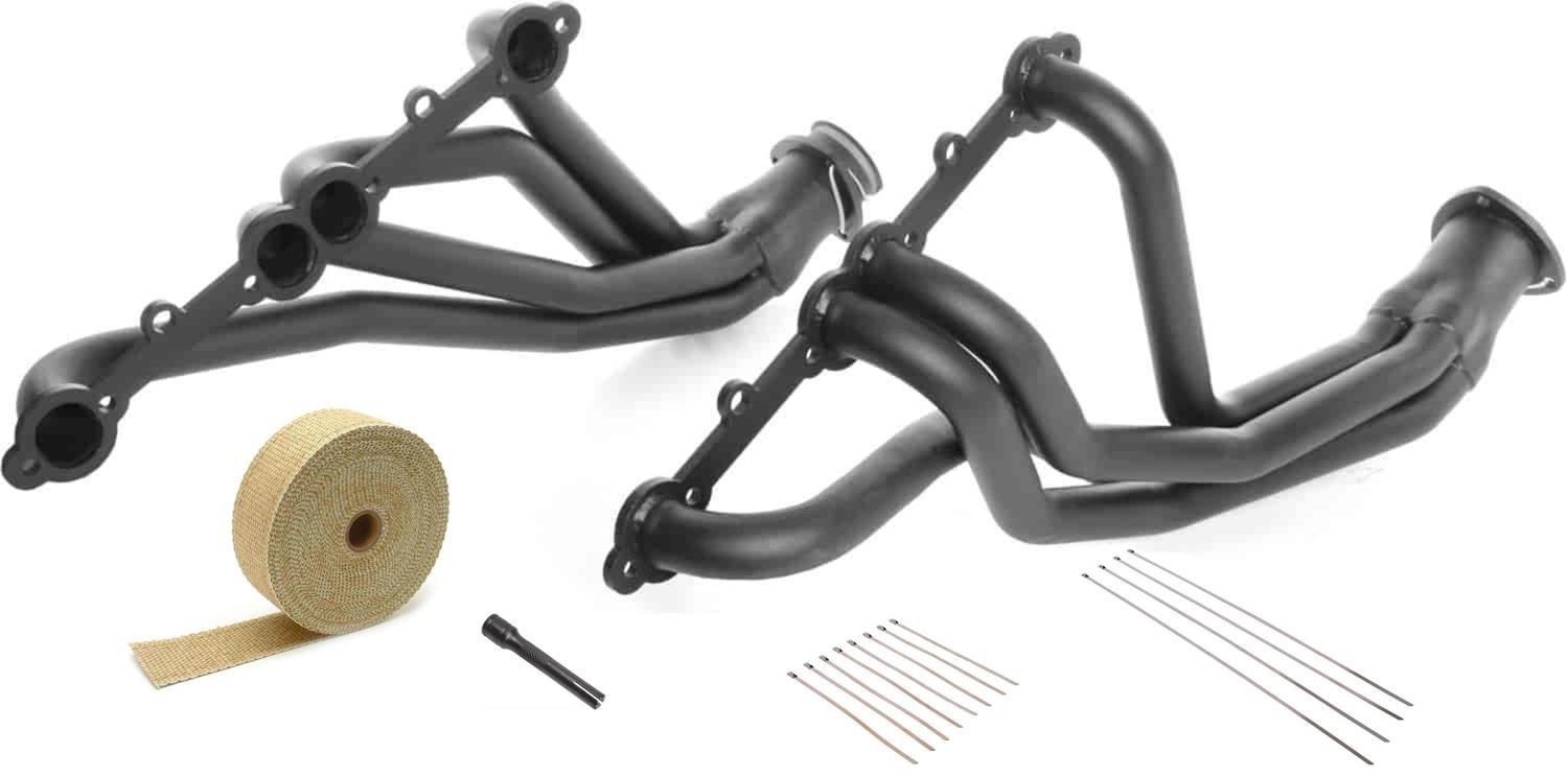 Long Tube Headers and Header Wrap Kit for 1967-1992 GM 2WD and 4WD Trucks [Small Block Chevy 283-400 ci]