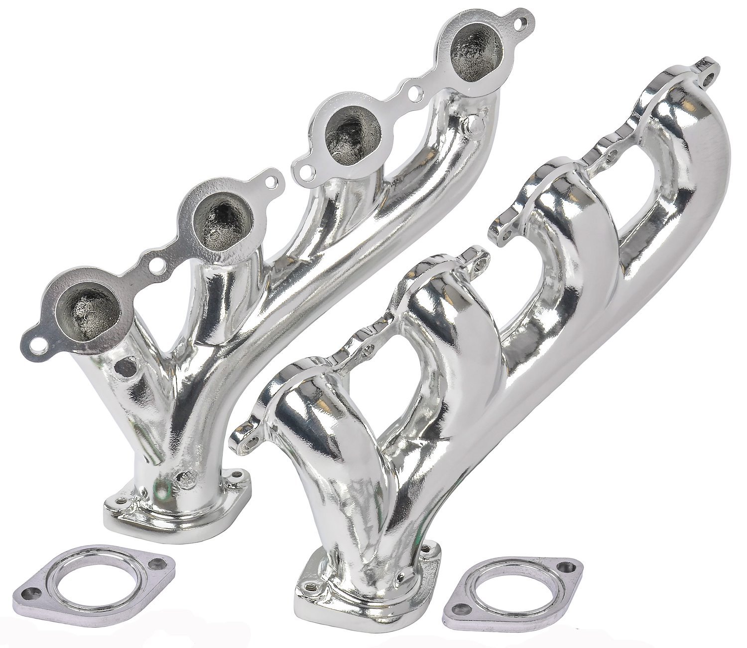 Exhaust Manifolds for 2002-2012 GM LS [Silver Ceramic Coated Cast Iron]