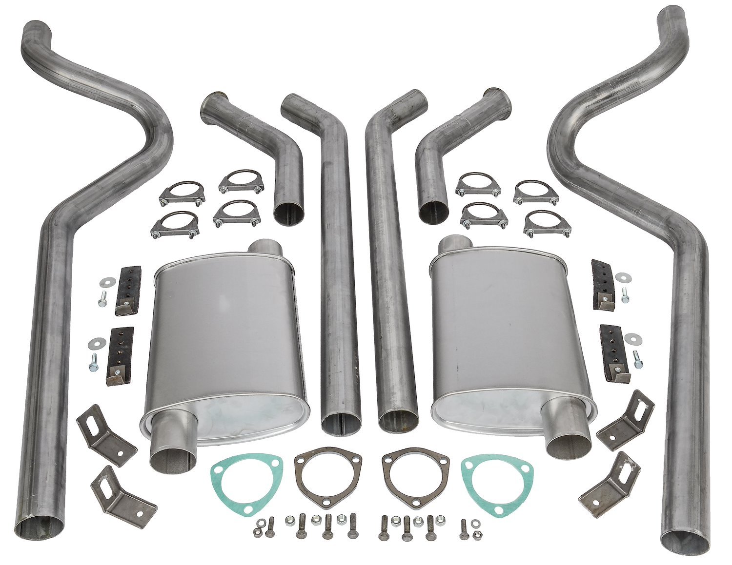 Header-Back Dual 2-1/2 in. Exhaust Kit for 1964-1973 Mustang