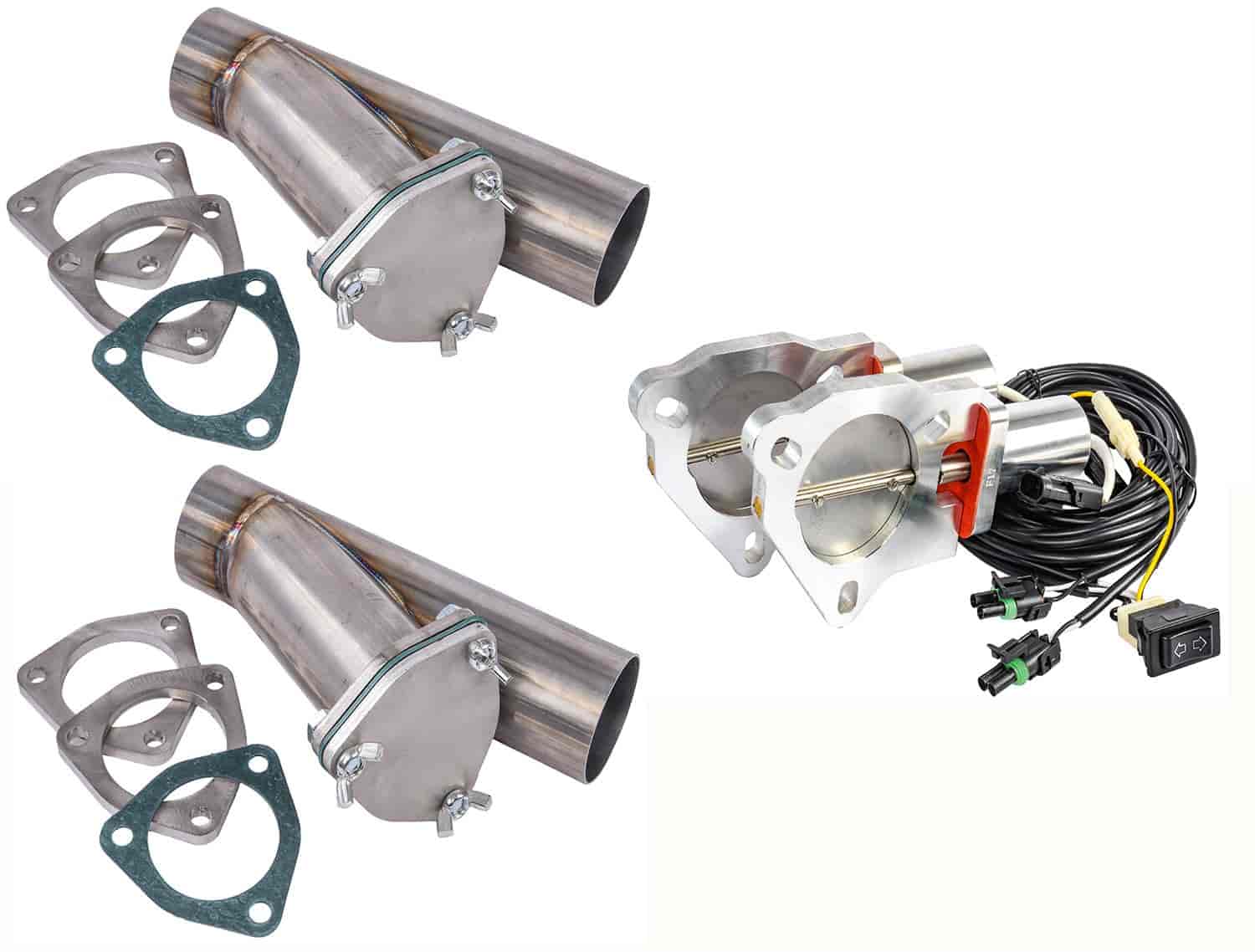 Exhaust Cutout Kit, Electric [2 1/2 in. O.D. Stainless Steel]