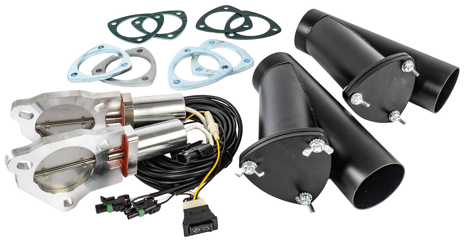 Electric Exhaust Cutout Kit for 3 in. O.D. Dual Exhaust Systems