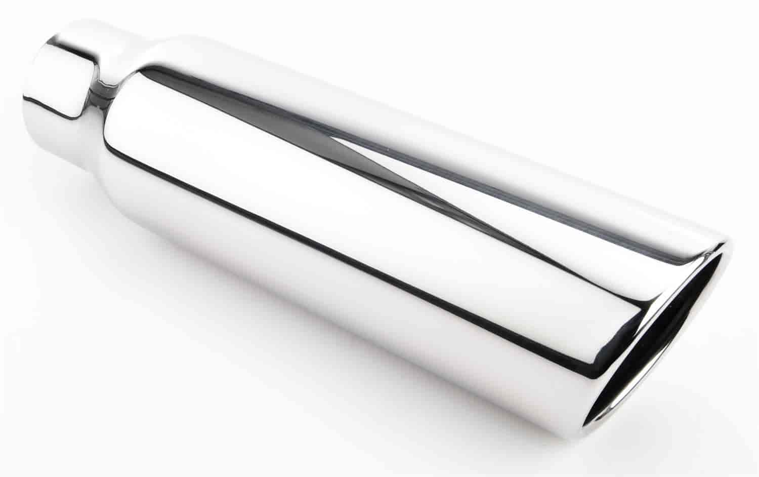 Stainless Exhaust Tip Overall Length: 12 in. Weld-On