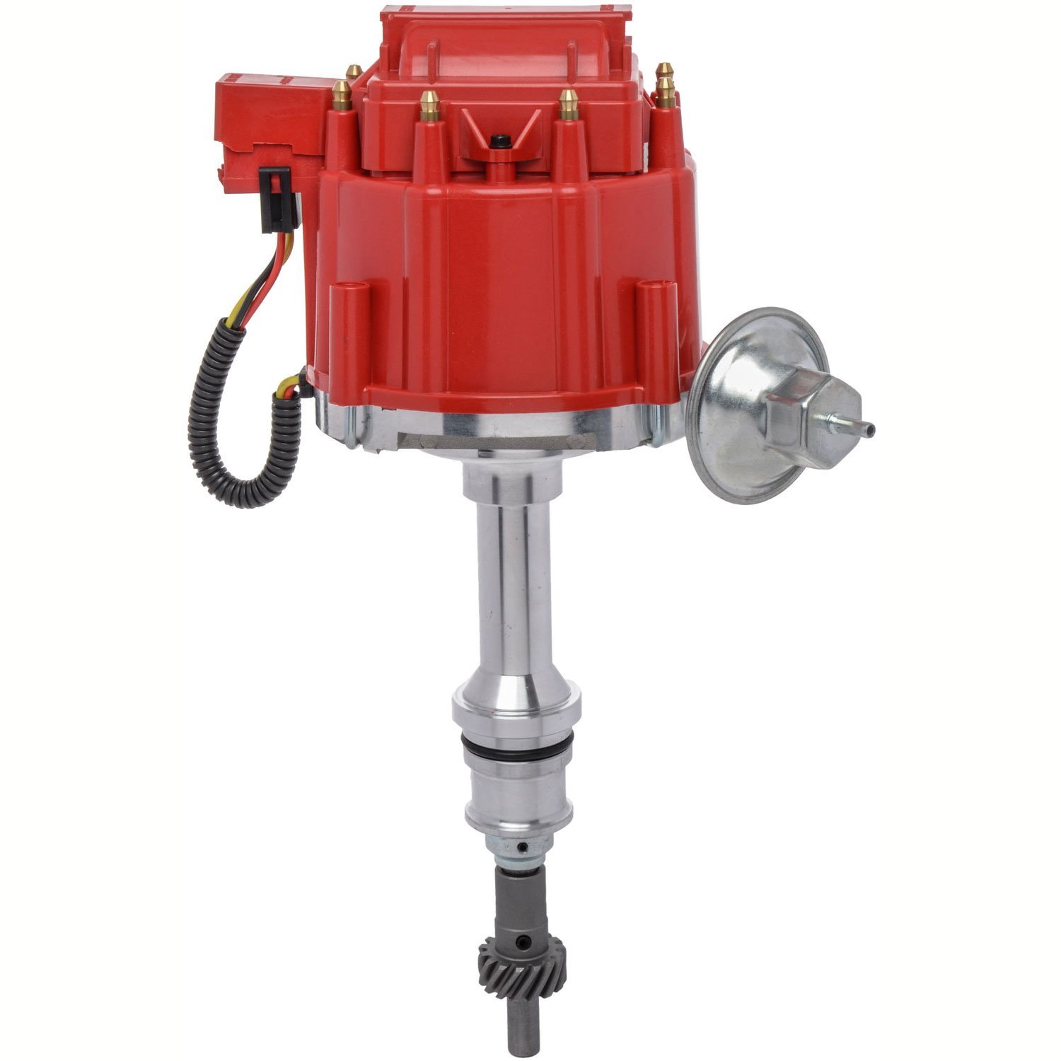 HEI Distributor for Ford Small Block 221-302 V8 Engines [Red Cap]