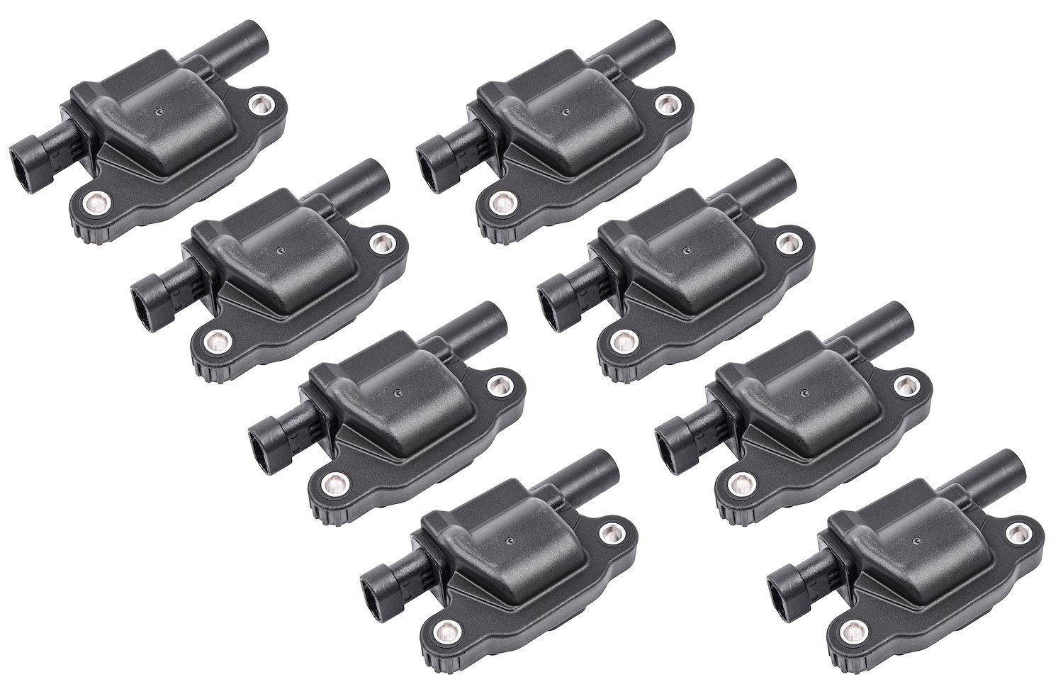 Ignition Coil Set for 2014-2018 GM Gen V LT Series Small Block Engines [Square Style, Black]