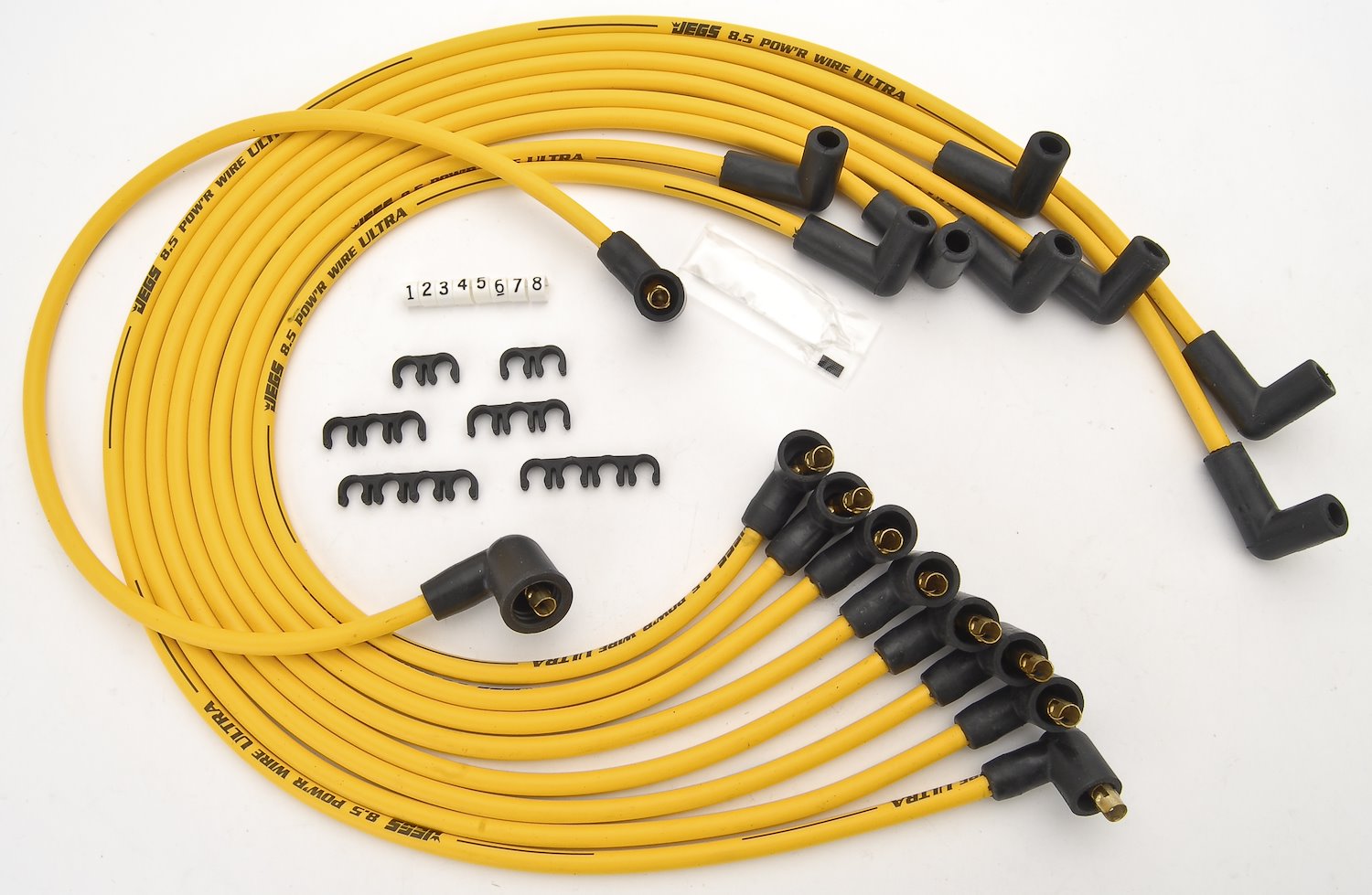 8.5mm Yellow Ultra Pow'r Wires Big Block Chevy Under Headers