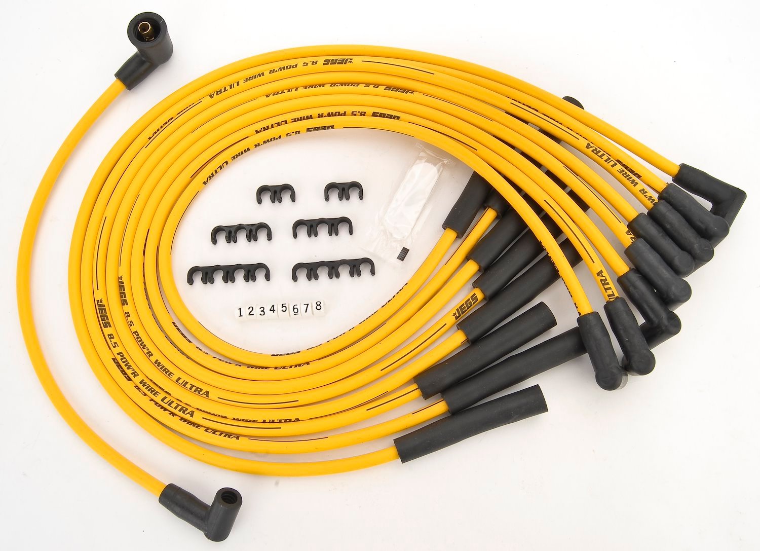 8.5mm Yellow Ultra Pow'r Wires Ford 351W, 351C, 390/429/460 with HEI Cap