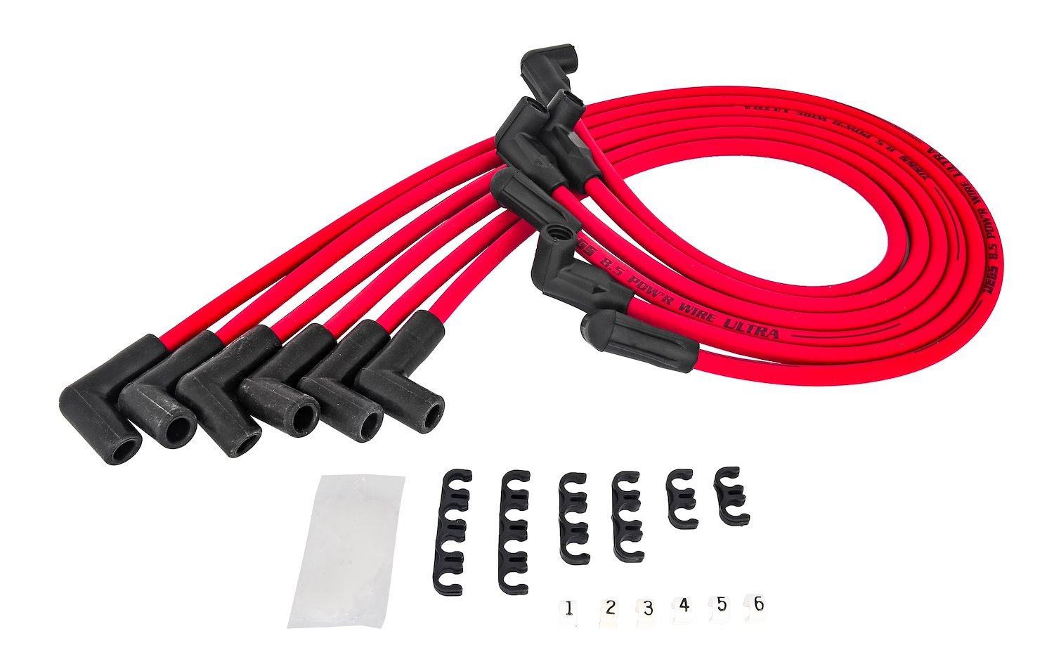 8.5mm Red Ultra Pow'r Wires for 1986-1995 Chevy 4.3L V6 w/HEI