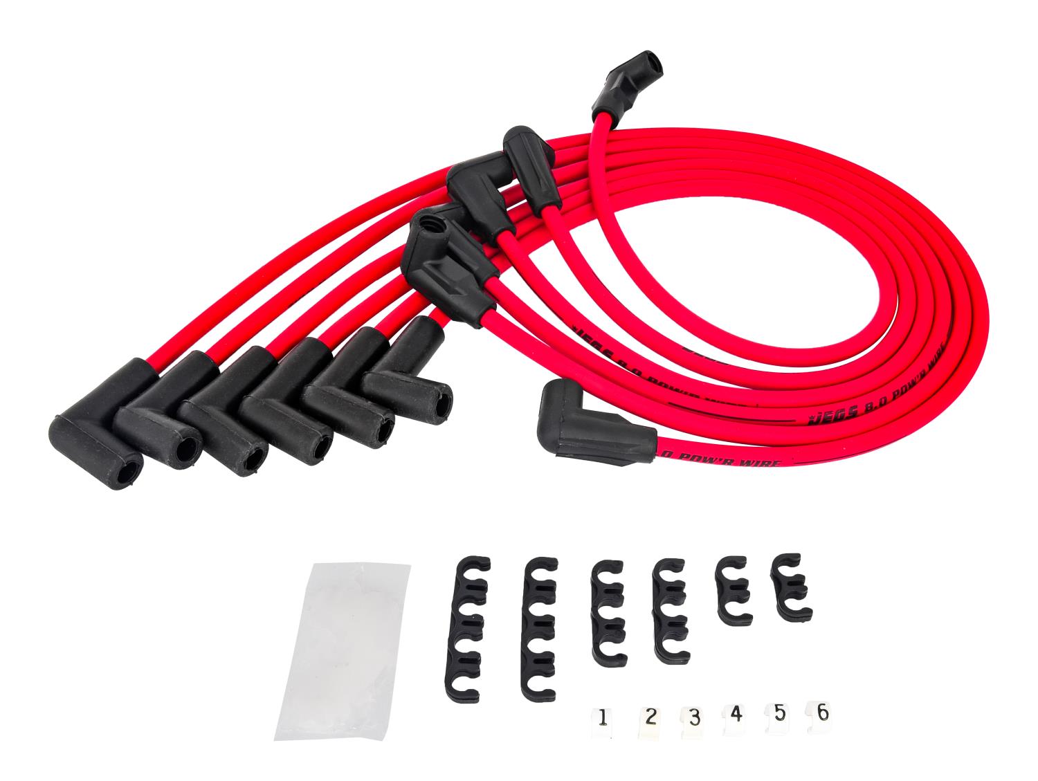 8.0mm Red Hot Pow'r Wires for 1986-1995 Chevy 4.3L V6 w/HEI Distributor