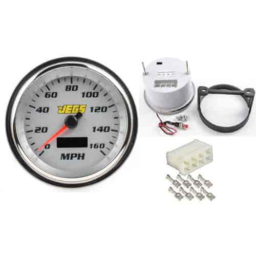 3-3/8" Speedometer & Wiring Connector Silver