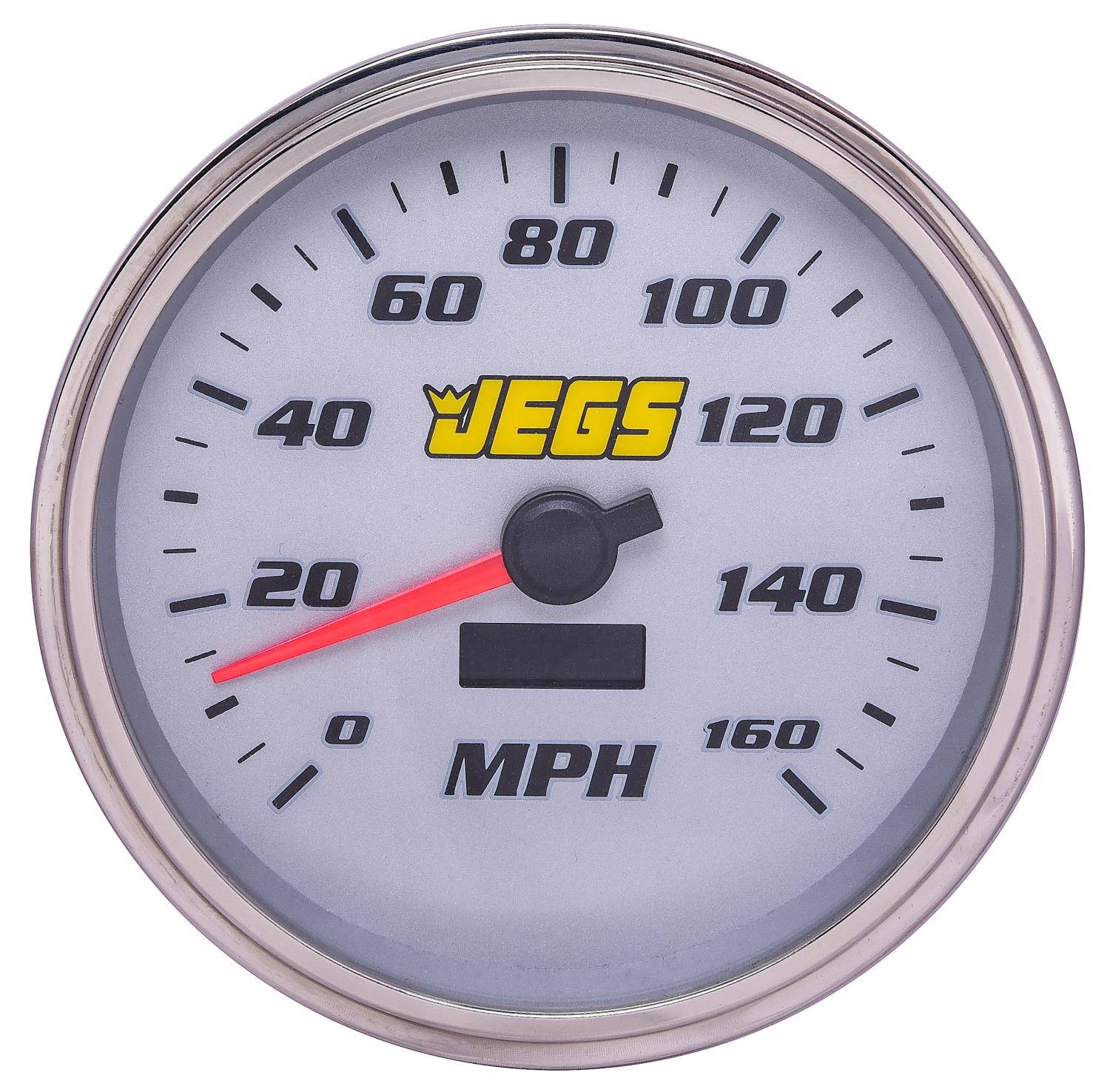 5 in. Electronic Programmable Speedometer [Silver Face, 0-160 mph]