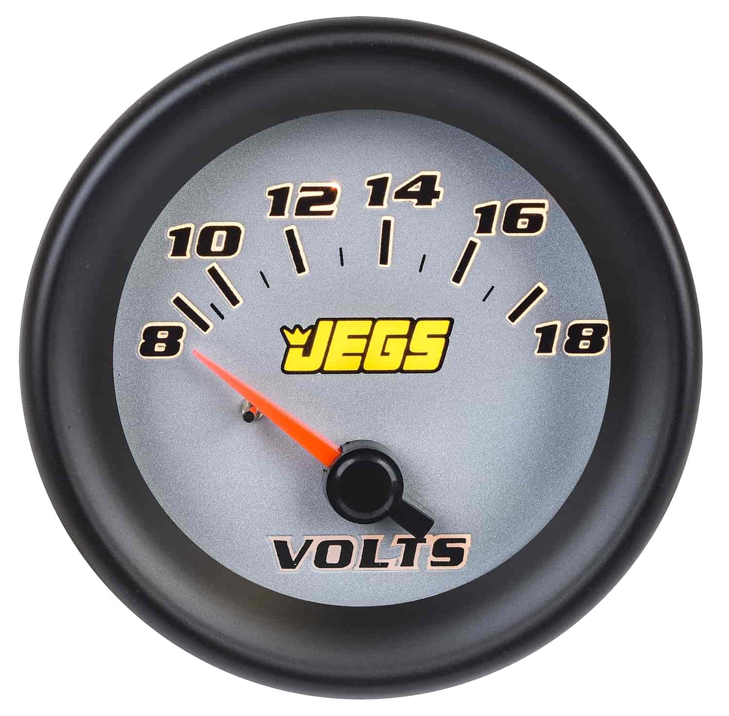 Voltmeter Gauge [2 1/16 in. Electrical, 8-18 Volts with Silver Face]
