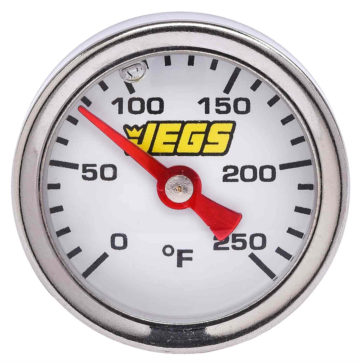 Liquid-Filled Engine Thermometer [1.400  in. OD, White Face]