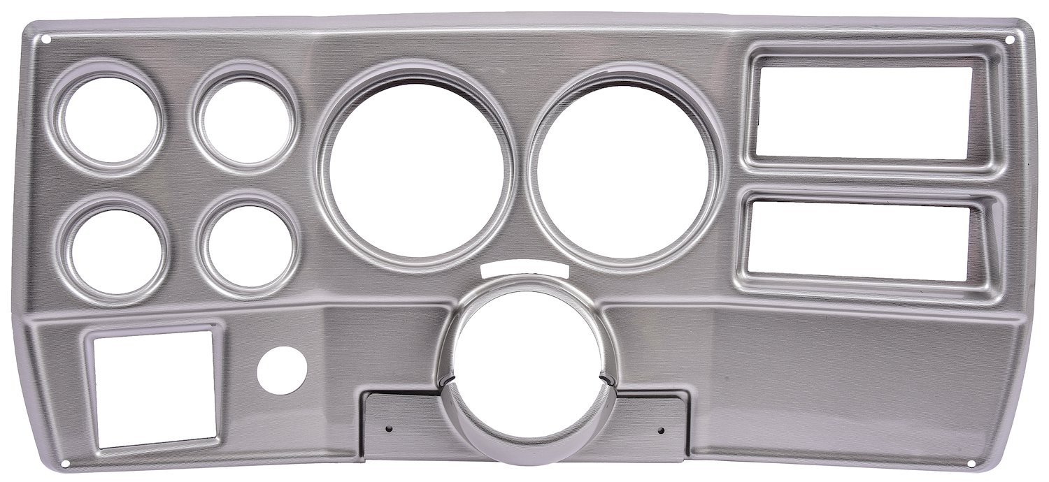 6-Gauge Dash Panel Insert for 1984-1987 Chevrolet, GMC C/K Series Truck with A/C Cutouts [Brushed Aluminum]