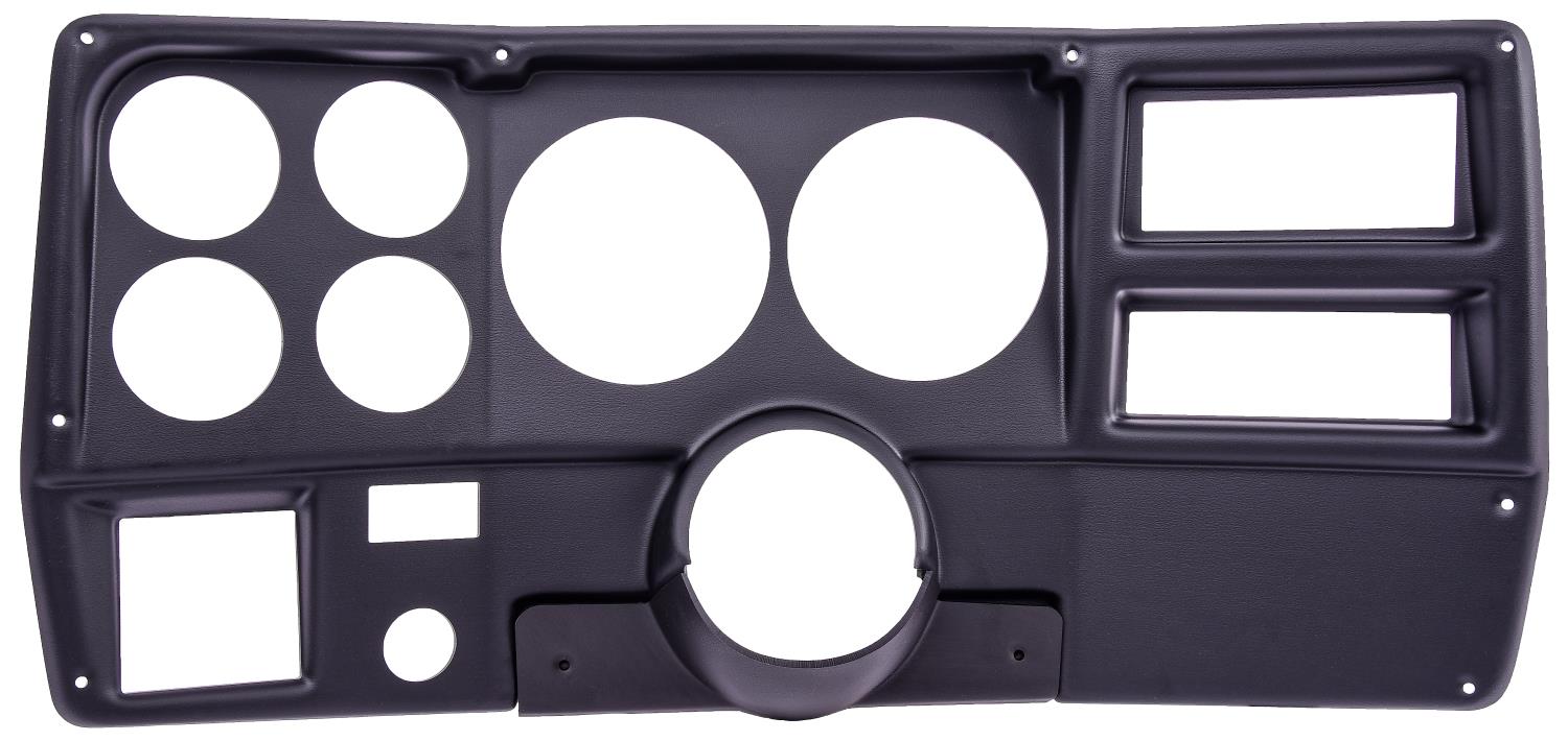 6-Gauge Dash Panel Insert for 1973-1983 Chevrolet, GMC C/K Series Truck with A/C Cutouts, 5 in. & 2 5/8 in. Gauges [Matte Black]