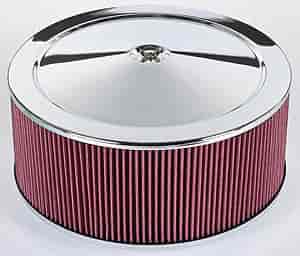 Air Cleaner with Smooth Top 14 in. x 6 in. [Chrome-Plated]