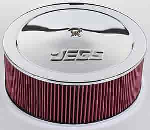 Air Cleaner with Logo 14 in. x 5 in. [Chrome-Plated]