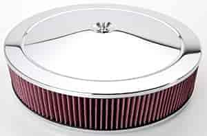 Air Cleaner with Smooth Top 14 in. x 3 in. [Chrome-Plated]