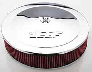 Air Cleaner with Logo 14 in. x 3 in. [Chrome-Plated]