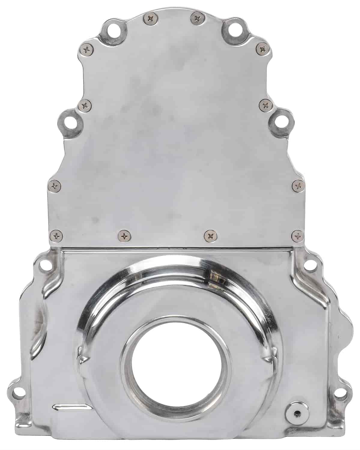 Timing Cover for GM LS Engines up to Gen IV with Rear Mounted Cam Sensors [Polished Aluminum]