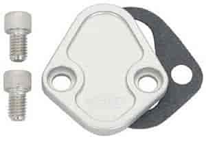 Fuel Pump Block-Off Plate Big Block Chevy, Ford, and Pontiac Anodized Clear