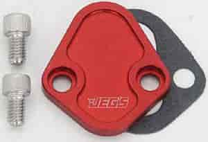 Fuel Pump Block-Off Plate Big Block Chevy, Ford and Pontiac Anodized Red