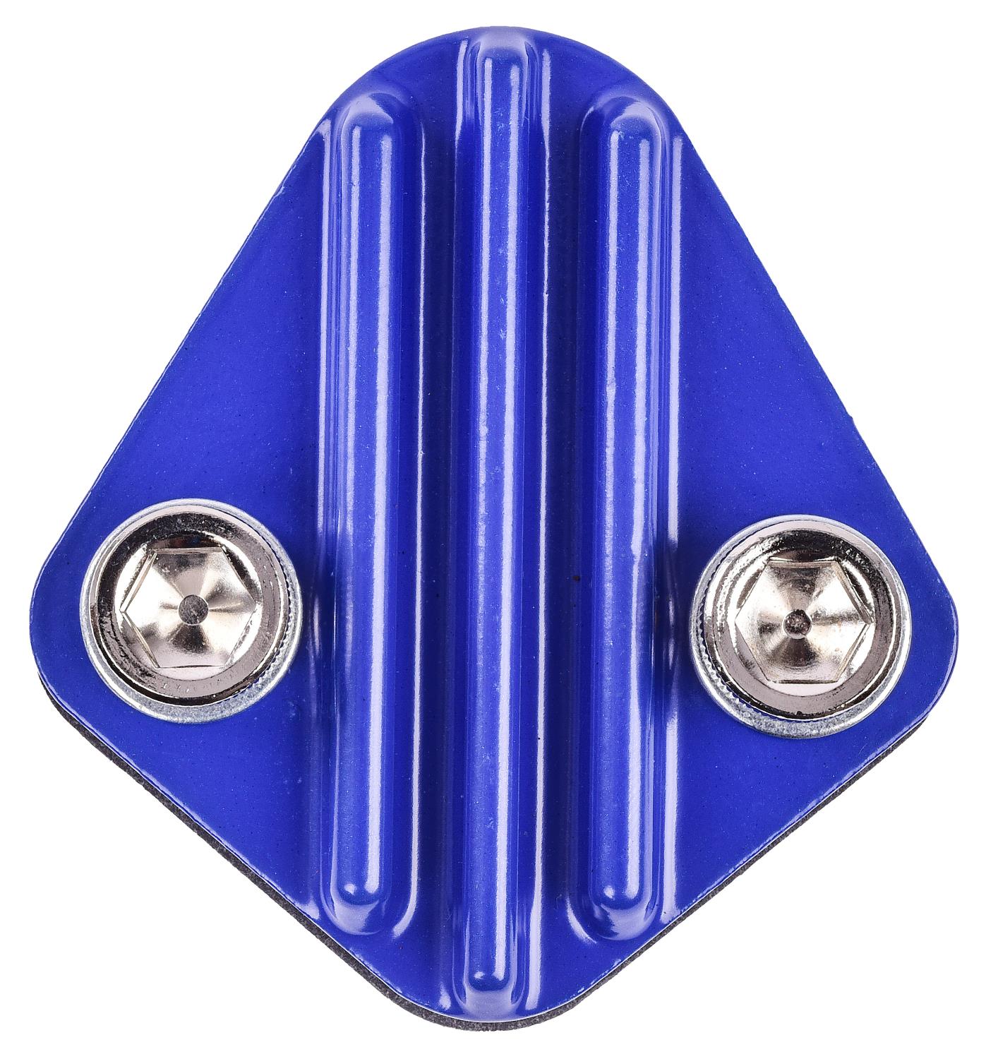 Fuel Pump Block-Off Plate Big Block Chevy [Cast Aluminum, Blue]