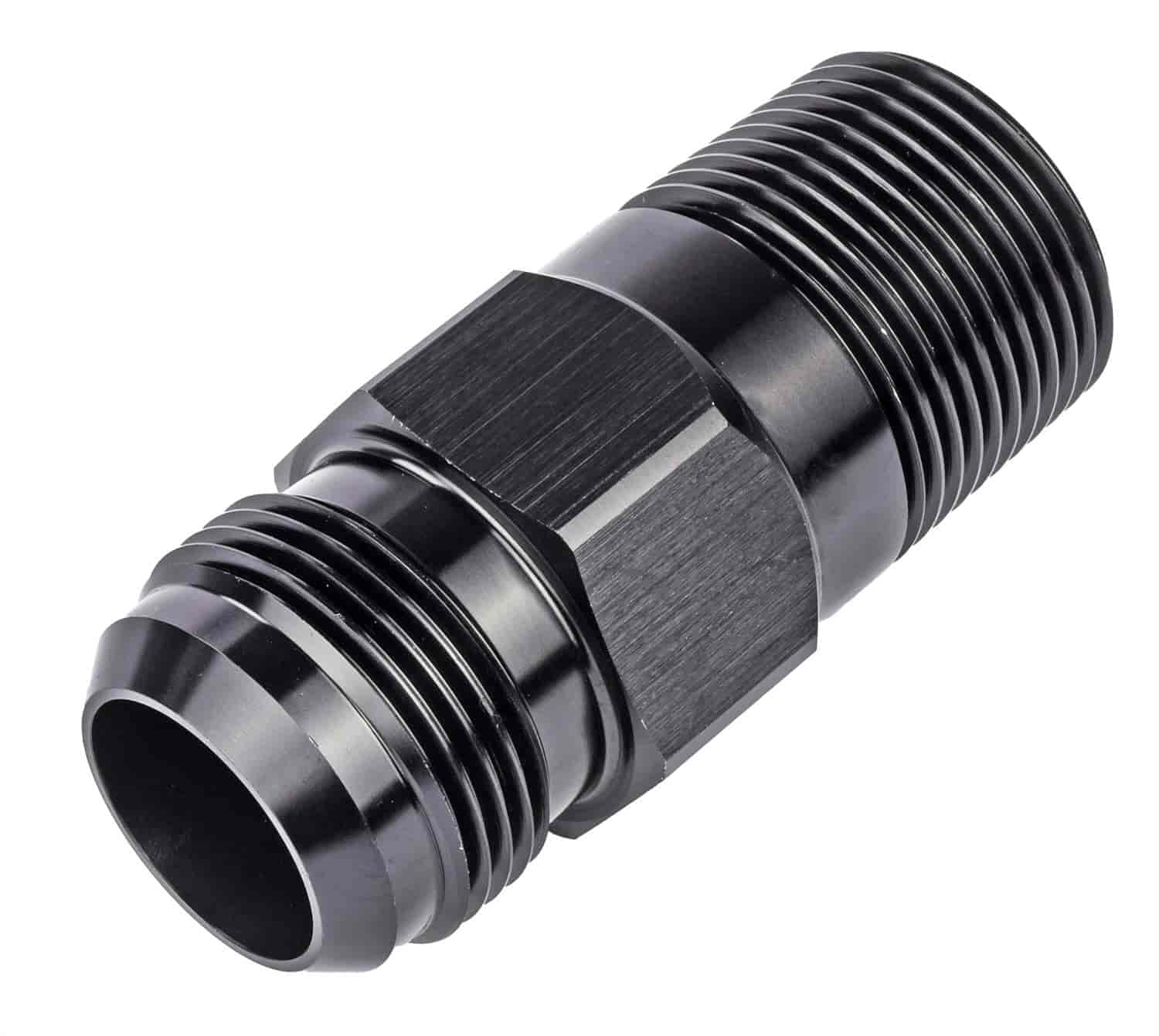 Water Pump Hose Adapter Fitting 1 in. NPT to -16 AN [Black Anodized]