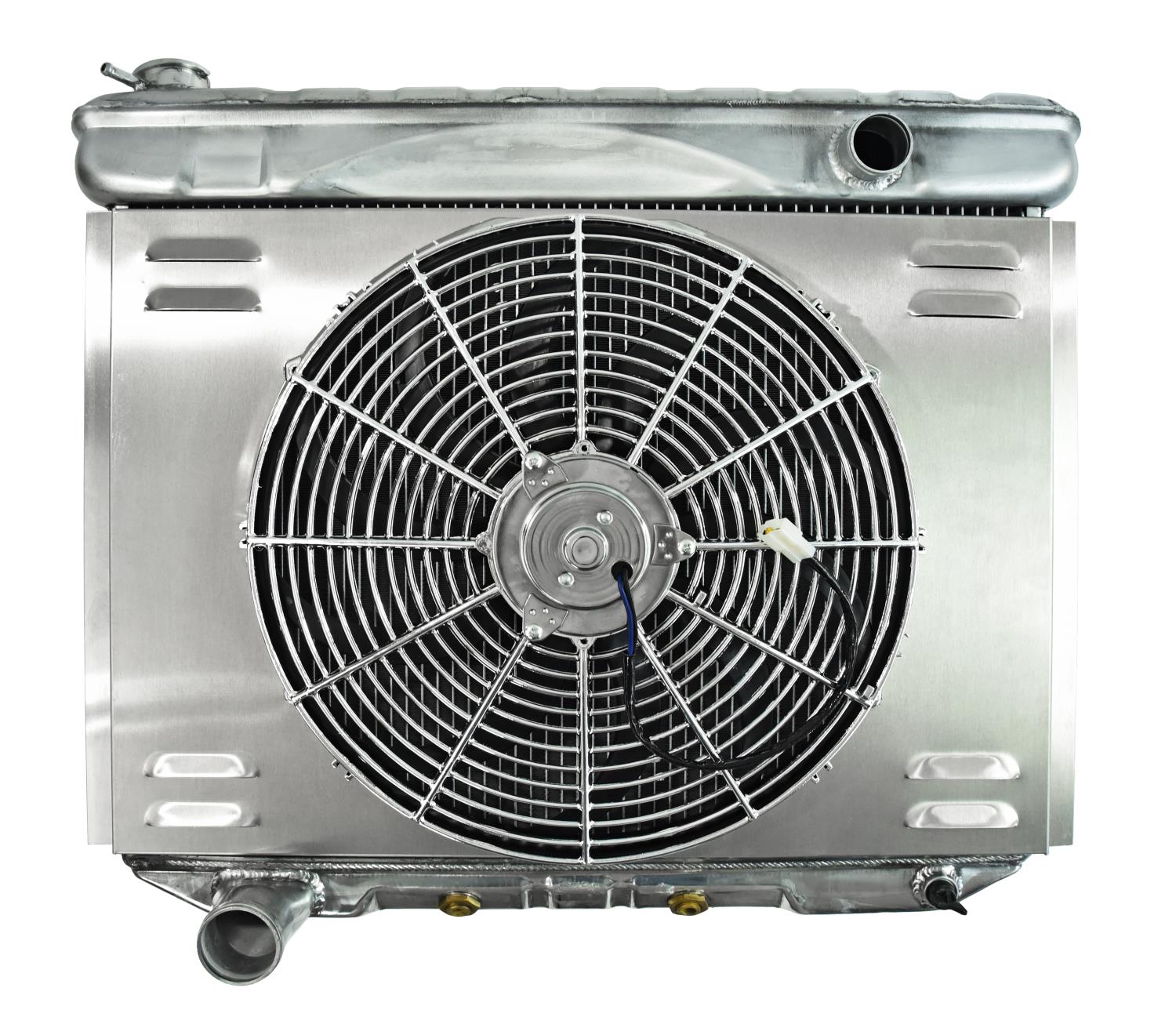 Aluminum Radiator & Fan Combo for Select 1957-1959 Ford & Mercury V8 Models [16 in. Fan]