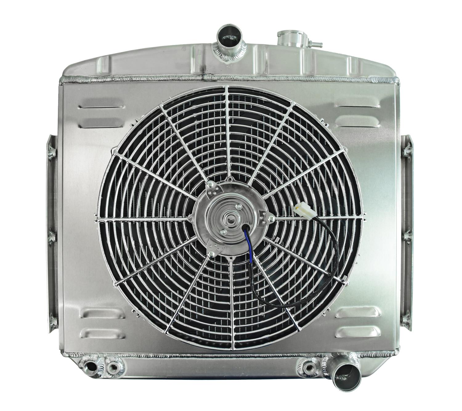 Aluminum Radiator & Fan Combo for 1955-1956 Chevrolet with V8 or 6 Cylinder Engine [16 in. Fan]