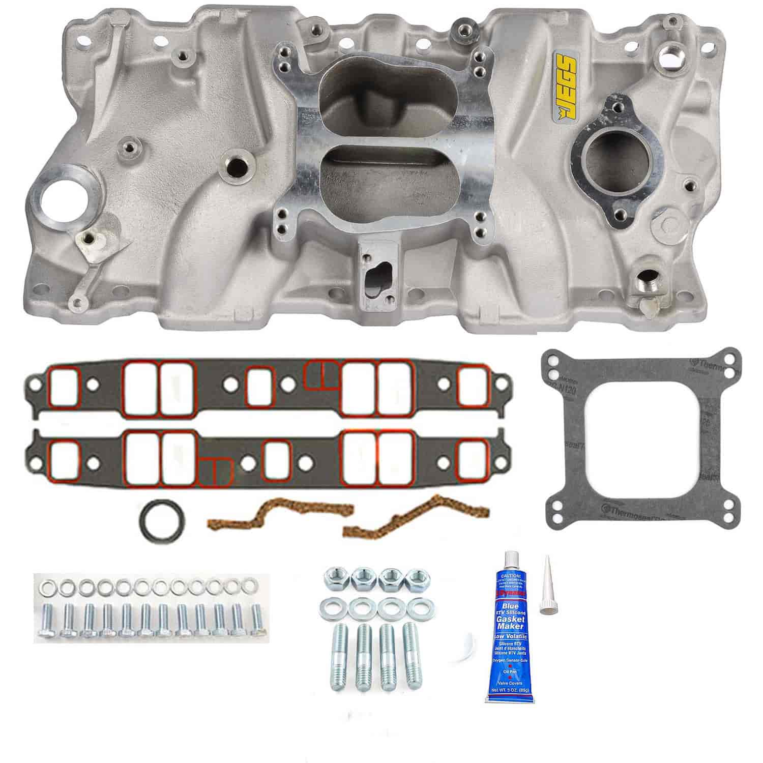 Intake Manifold with Installation Kit for 1955-1986 Small Block Chevy 262-400