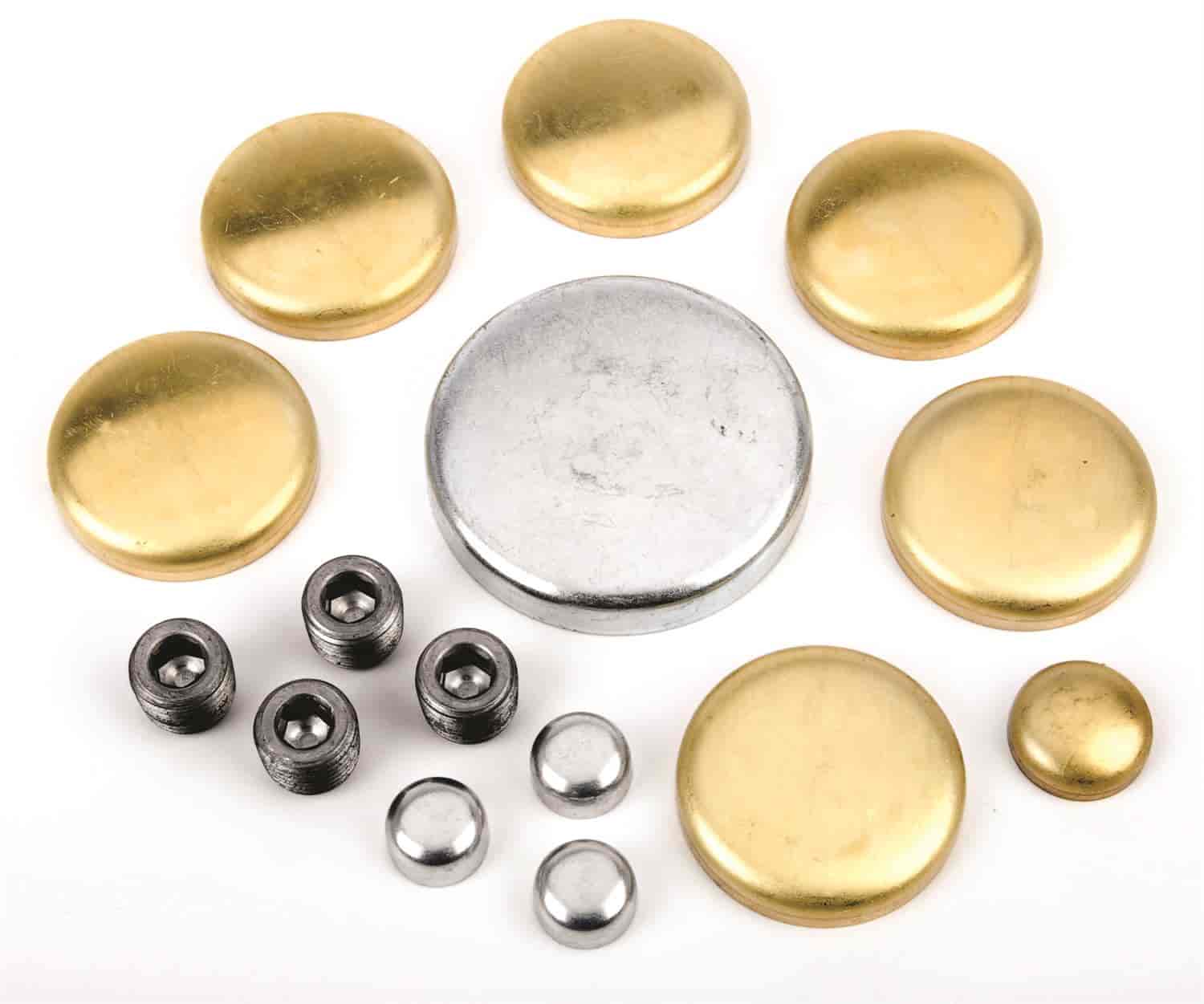 Brass Freeze Plug Kit for 1968-1997 Small Block Ford 302-351W