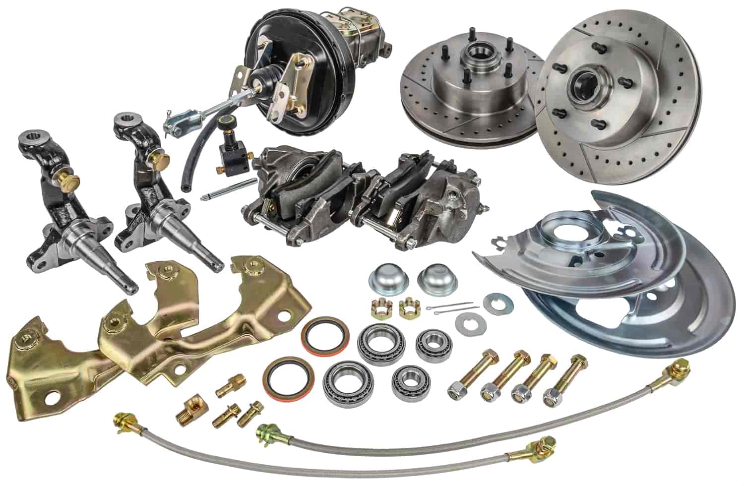 Front Complete Premium Power Disc Brake Conversion Kit for 1964-1974 GM A,F & X Body