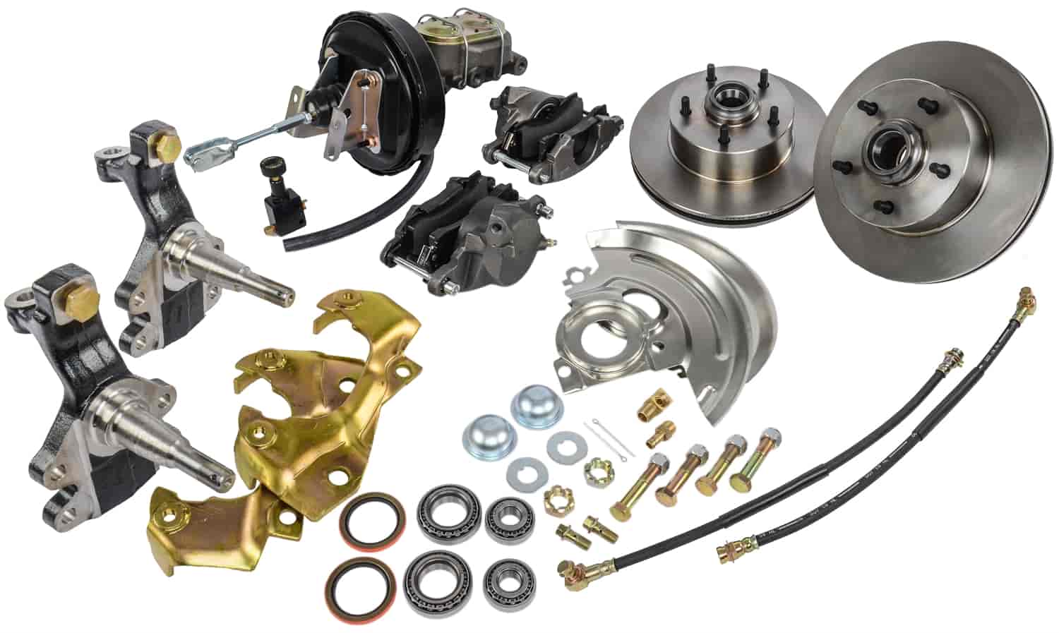 Front Complete Power Disc Brake Conversion Kit for 1964-1972 GM A-Body [2 in. Drop Spindles]