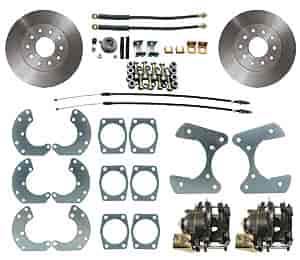 Ford 9 in. Rear Disc Brake Conversion Kit for Select 1968-1977 Ford Cars [Standard Kit w/E-Brake & Raw Calipers]