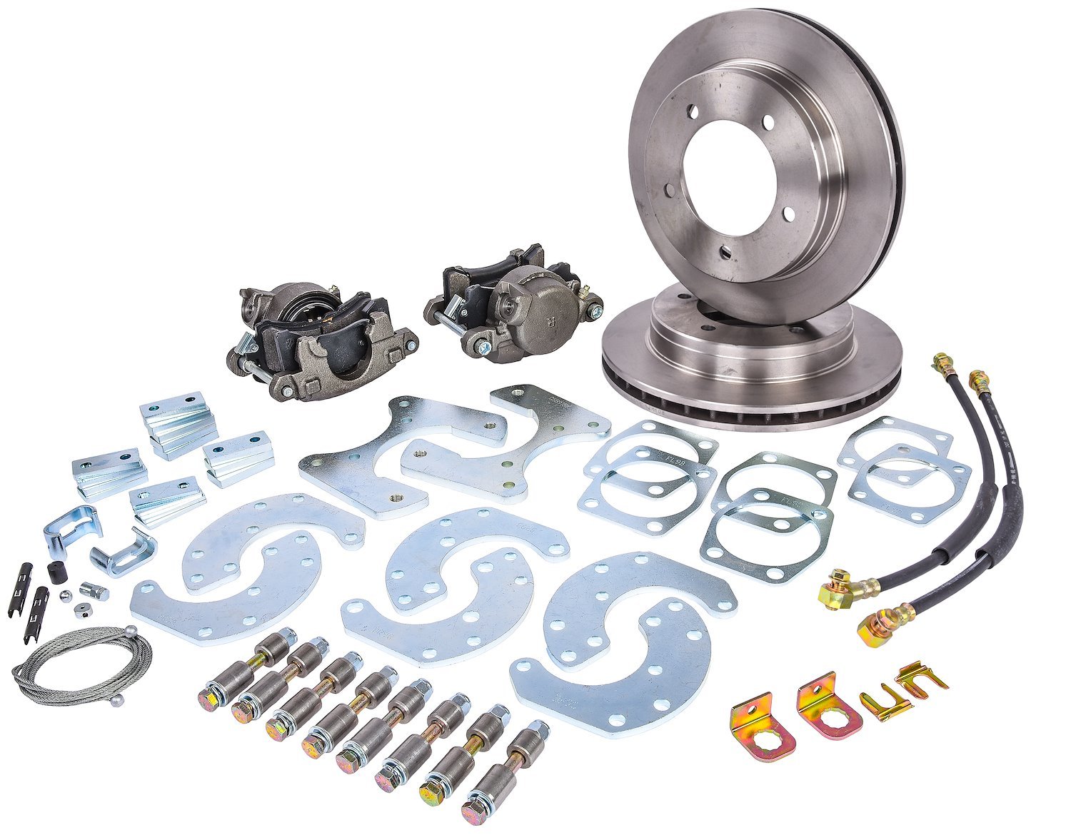 Ford 9 in. Rear Disc Brake Conversion Kit for Select 1957-1987 Ford F-Series Truck [Standard Kit Non E-Brake & Raw Calipers]