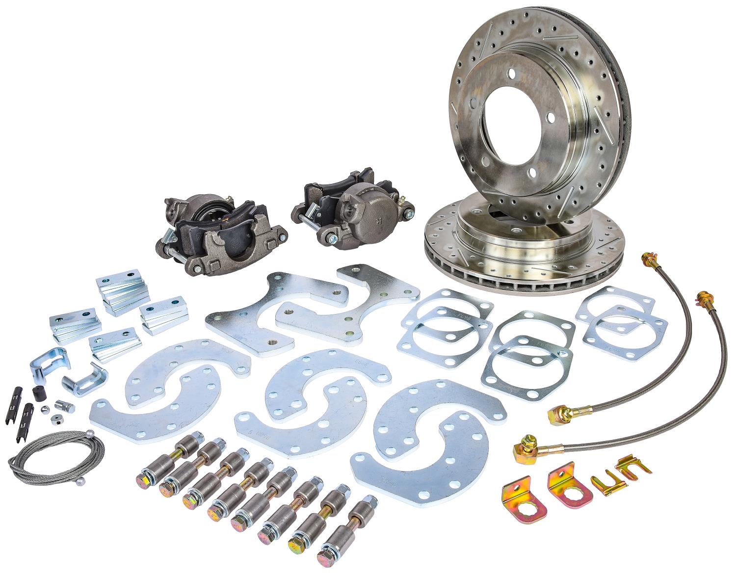 Ford 9 in. Rear Disc Brake Conversion Kit for Select 1957-1987 Ford F-Series Truck [Premium Kit Non E-Brake & Raw Calipers]