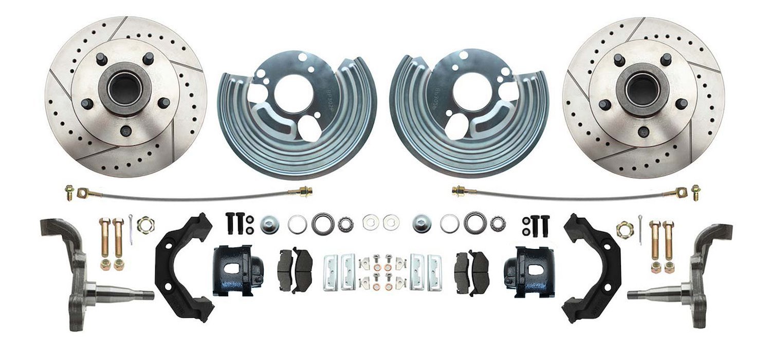 Front Premium Disc Brake Conversion Kit for Select 1962-1972 Mopar Models, 5 x 4.50 in. Bolt Pattern [Raw Calipers]
