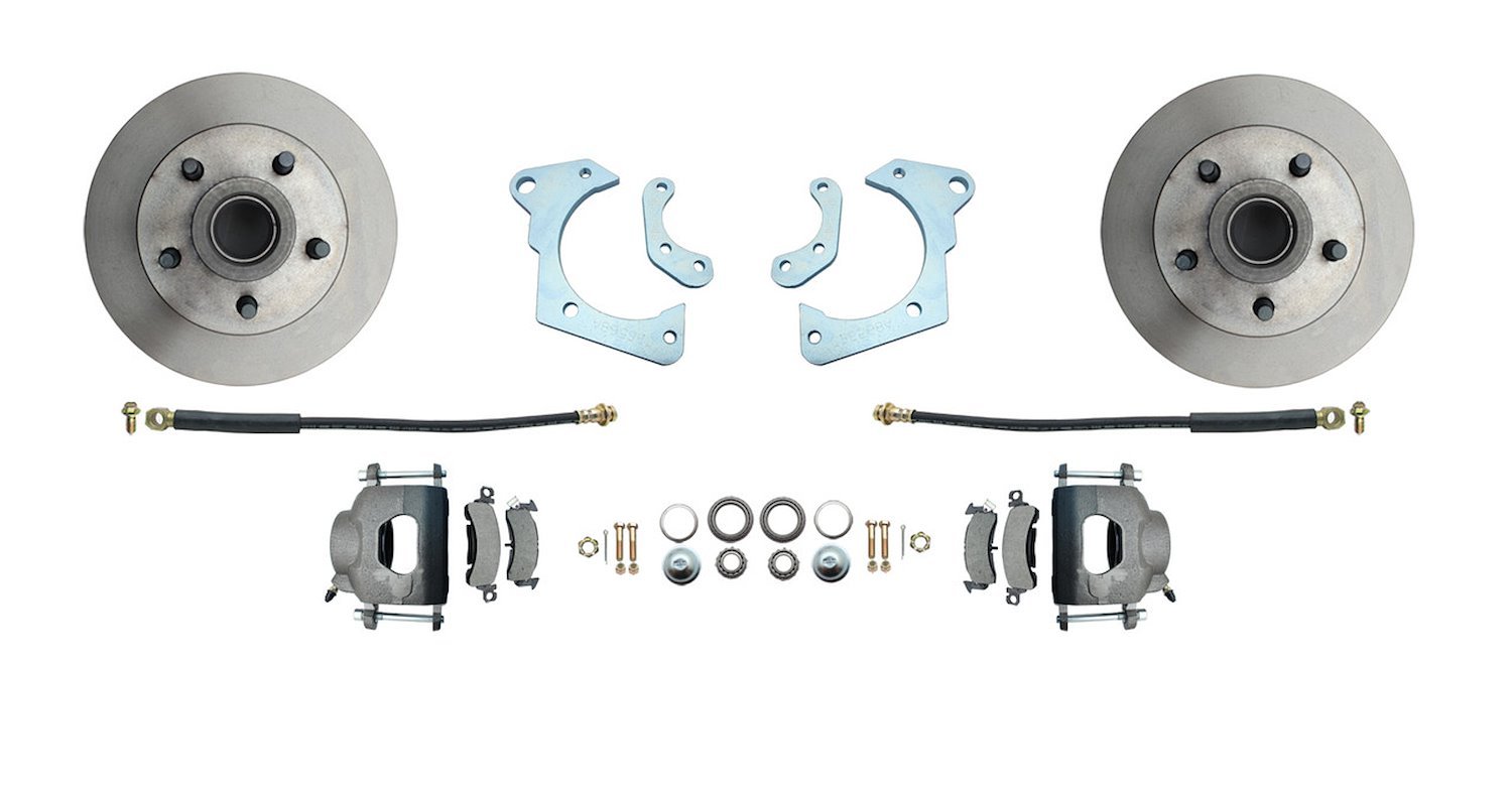 Front Disc Brake Conversion Kit for 1965-1968 Chevrolet Bel Air, Biscayne, Impala [Standard Kit w/Raw Calipers]