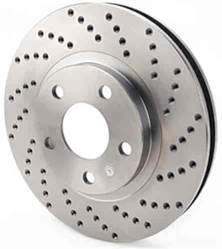 High Performance Cross-Drilled & Vented Left Front Brake Rotor for 1998-2002 GM F-Body