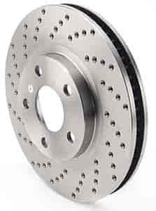 High Performance Cross-Drilled & Vented Right Rear Brake Rotor for 1994-2004 Ford Mustang 3.8L/4.6L/5.0L
