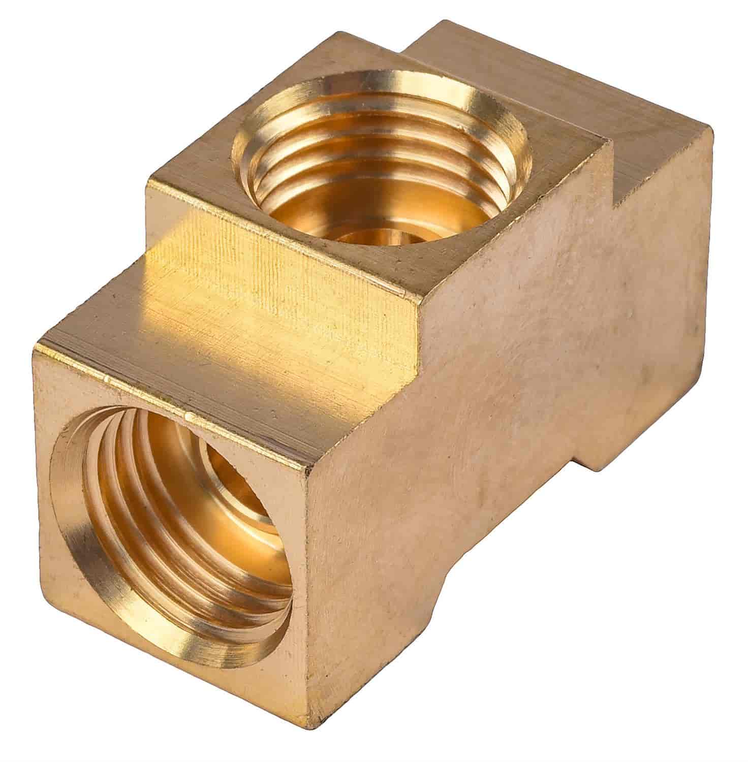 Brass Tee Fitting 1/2 in -20 Inverted Flare Ends