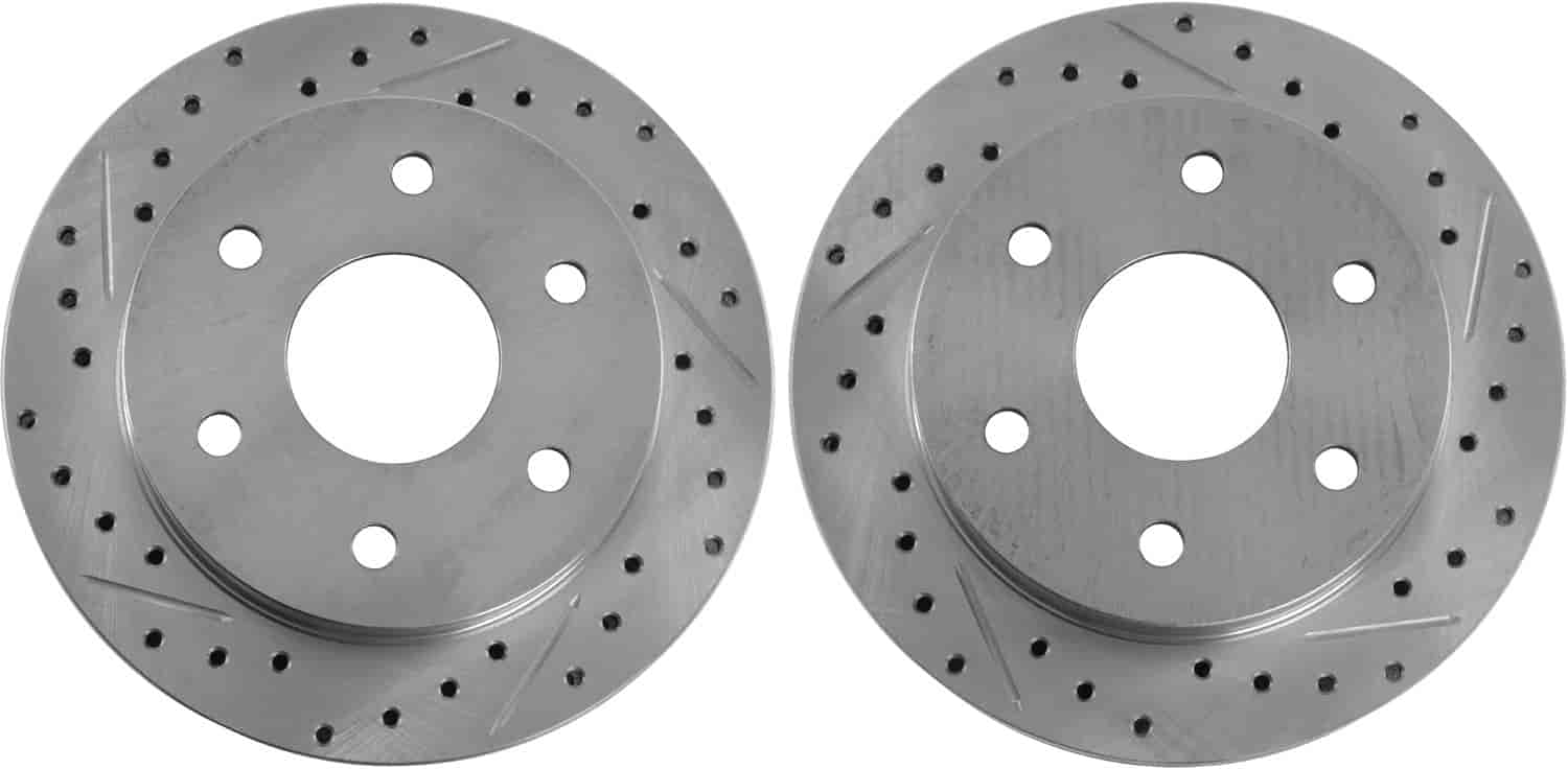 High Performance Cross-Drilled & Slotted Front Brake Rotors for 1992-2000 GM Truck