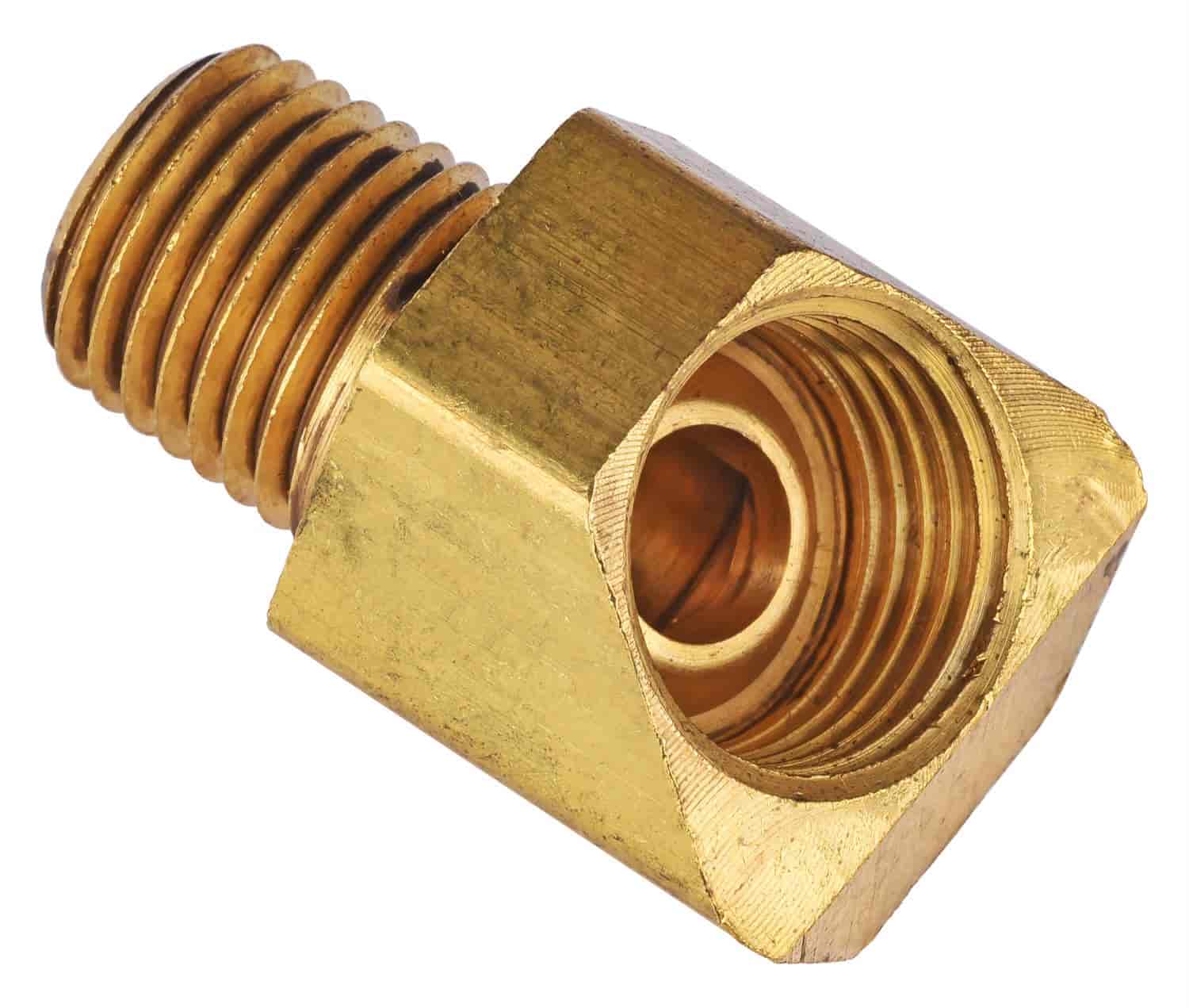 Brass 45 Degree Fitting 1/4 in. NPT x 5/8 on. -18 Inverted Flare Female
