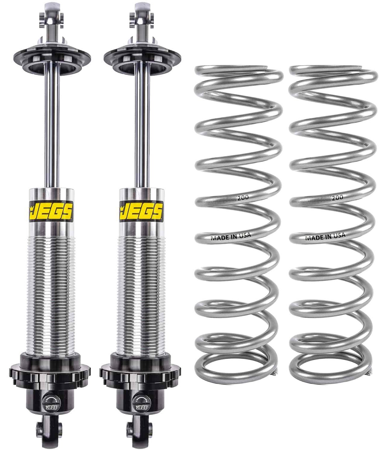 Single Adjustable Coil-Over Shocks and Coil-Over Springs Kit [12 in., 200 lbs./in. Springs]
